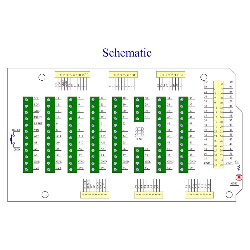 HCDC Screw Terminal Block Breakout Shield Module for Arduino MEGA-2560 R3 - Image 5